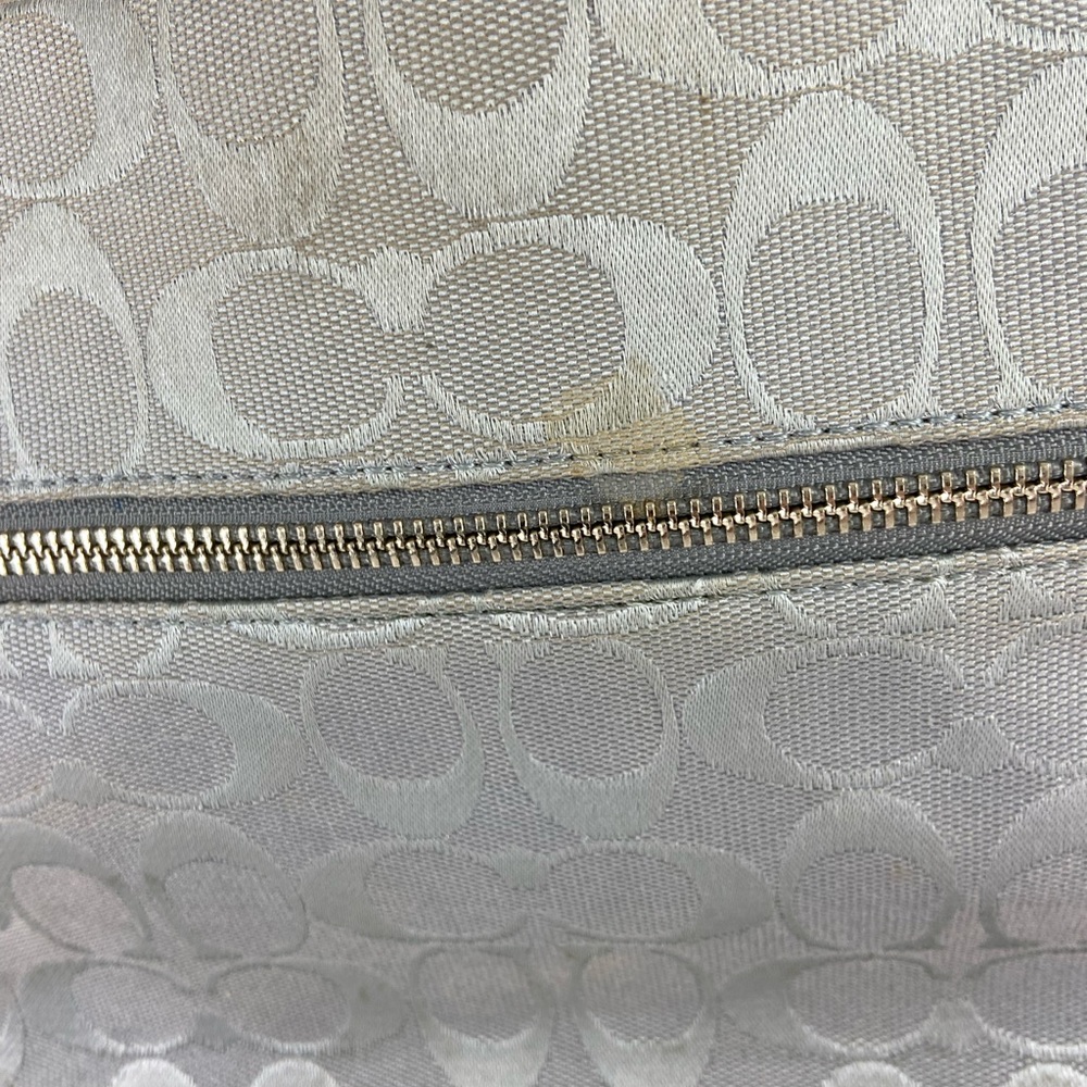 Coach Penelope Snakeskin & Silver Trim Satchel Hand Bag Grey No. B1182-F16537. - Picture 5 of 16